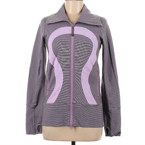 🌿🍒 Lululemon in Stride Zip Up blush pink /lavander jacket size 8 🍒🌿